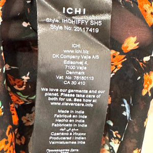 ICHI Blouse Shirt Blouse US Size Medium 38 Floral Garden Print - Flair - Style