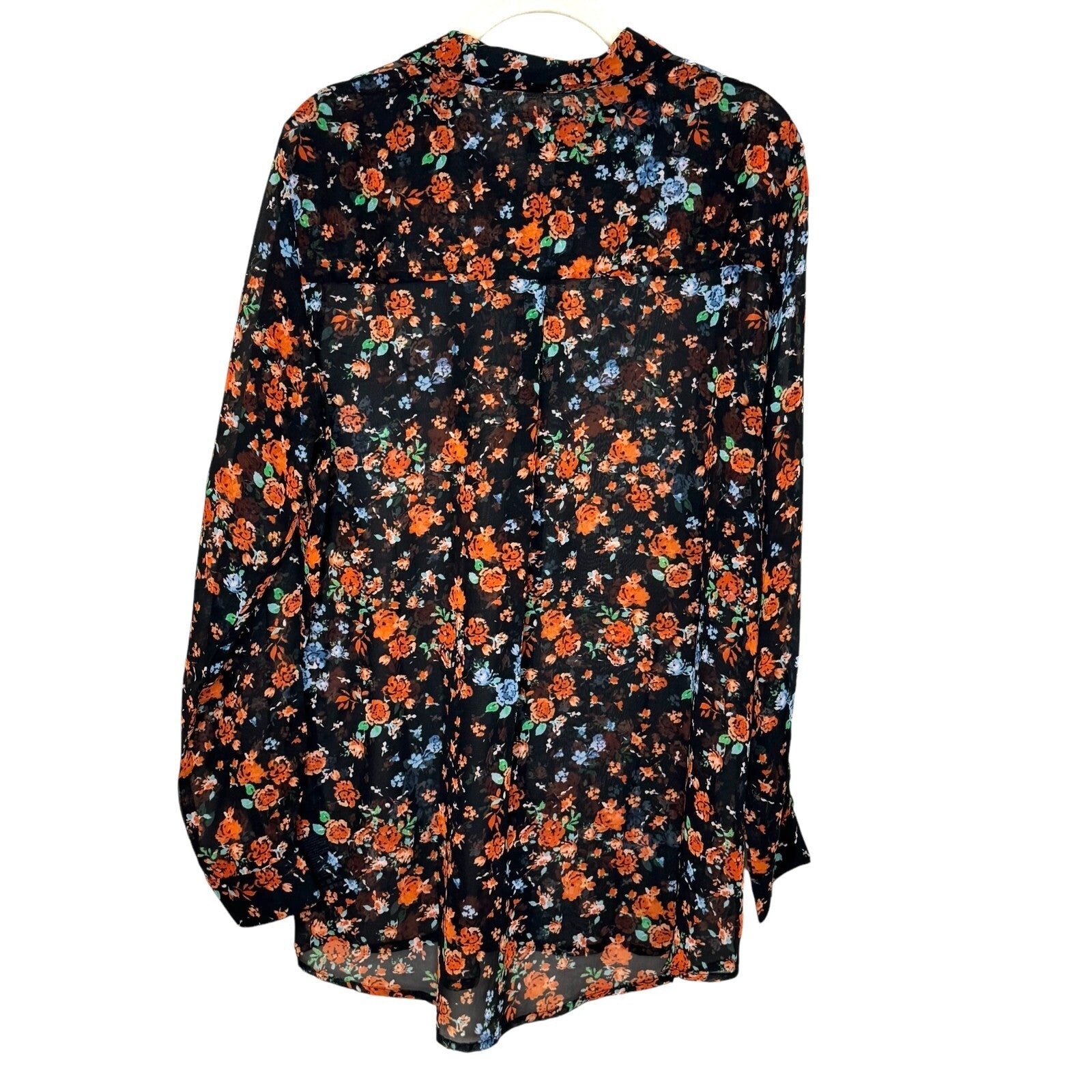 ICHI Blouse Shirt Blouse US Size Medium 38 Floral Garden Print - Flair - Style