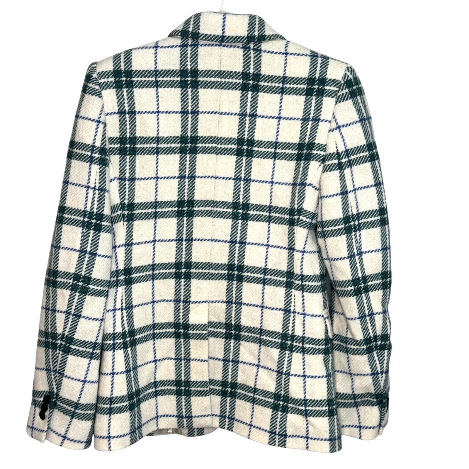 ISABEL MARANT ÉTOILE Kerstin Blazer Size Sm 36 Tartan Virgin Wool Green Cream - Flair - Style