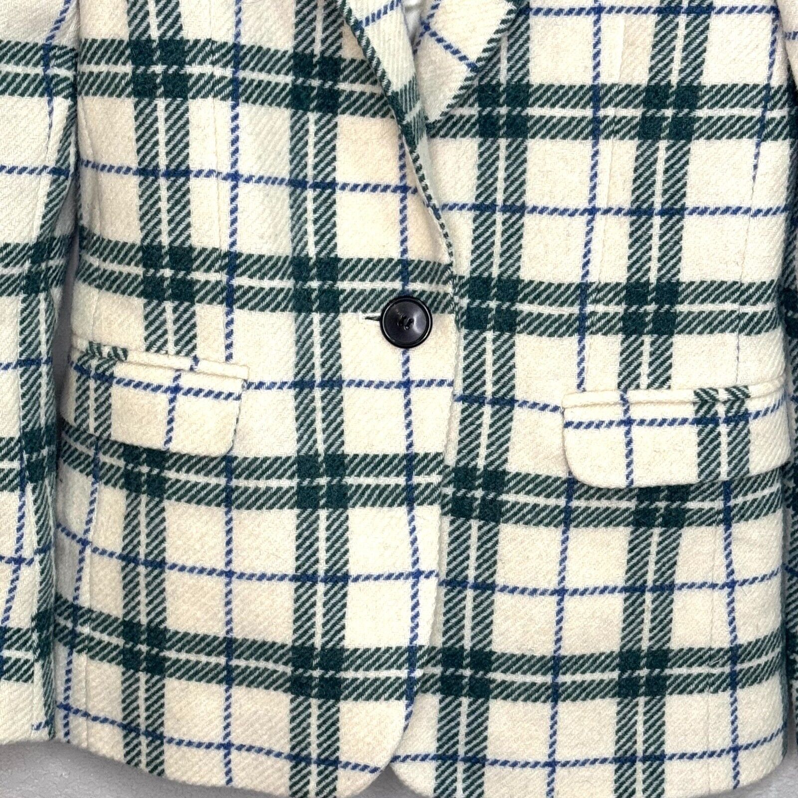 ISABEL MARANT ÉTOILE Kerstin Blazer Size Sm 36 Tartan Virgin Wool Green Cream - Flair - Style