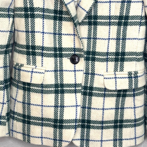ISABEL MARANT ÉTOILE Kerstin Blazer Size Sm 36 Tartan Virgin Wool Green Cream - Flair - Style