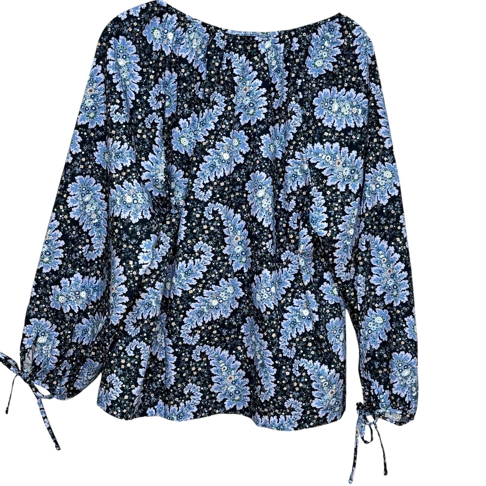 J. Crew Collection Button - Front Tie Top Size Medium Ratti Pacific Paisley - Flair - Style