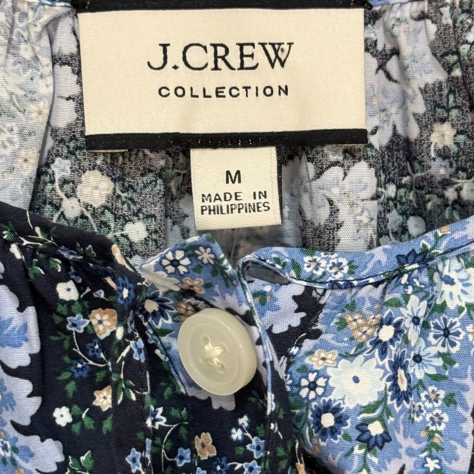 J. Crew Collection Button - Front Tie Top Size Medium Ratti Pacific Paisley - Flair - Style