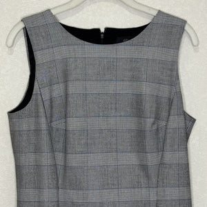 J Crew Dress Womens 8 Gray Plaid Sleeveless Sheath Business Career AC409 FA19 - Flair - Style