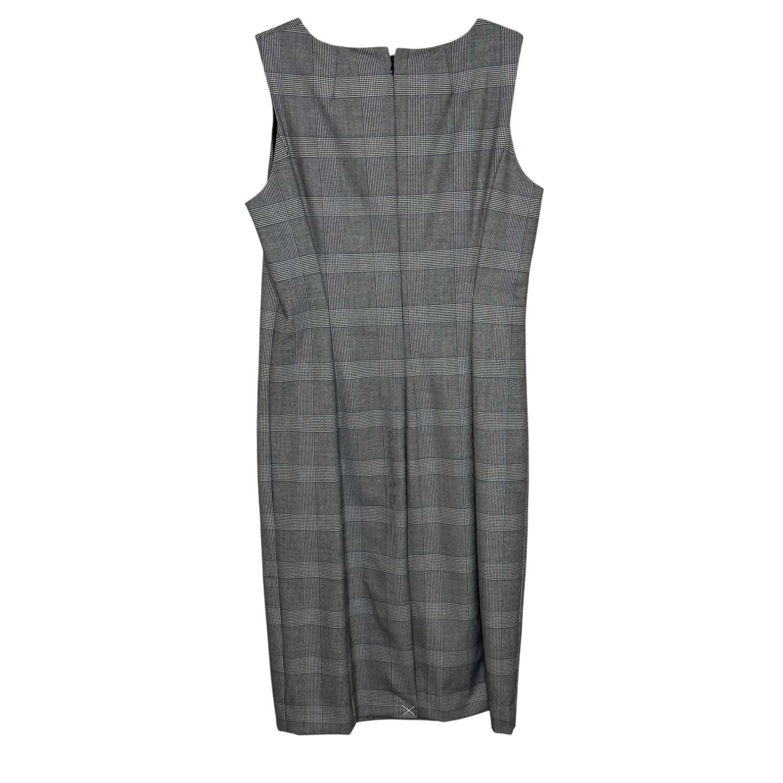 J Crew Dress Womens 8 Gray Plaid Sleeveless Sheath Business Career AC409 FA19 - Flair - Style