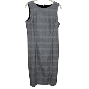 J Crew Dress Womens 8 Gray Plaid Sleeveless Sheath Business Career AC409 FA19 - Flair - Style