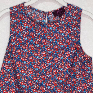 J. Crew Liberty Arts Fabric Sleeveless Tank Shirt Top Size 4 Betsy Ann Floral - Flair - Style