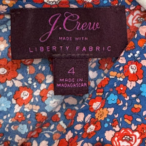 J. Crew Liberty Arts Fabric Sleeveless Tank Shirt Top Size 4 Betsy Ann Floral - Flair - Style