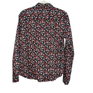 J. Crew Liberty Fabric Shirt Size 8 Slim Perfect Button Up Sarah Floral Print - Flair - Style
