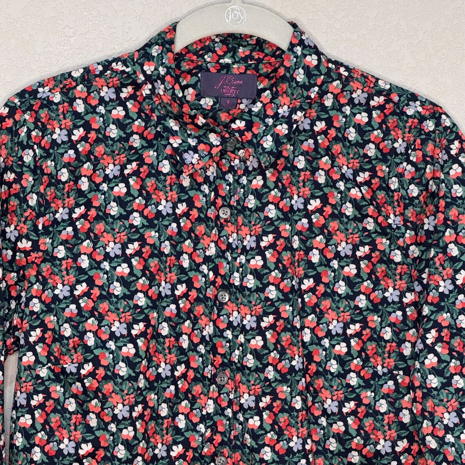 J. Crew Liberty Fabric Shirt Size 8 Slim Perfect Button Up Sarah Floral Print - Flair - Style