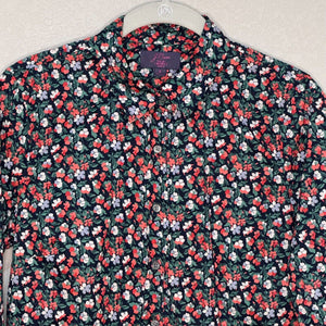 J. Crew Liberty Fabric Shirt Size 8 Slim Perfect Button Up Sarah Floral Print - Flair - Style