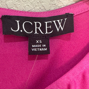 J. Crew Satin Top Size XS Pink Winter Garden NEW $89 - Flair - Style