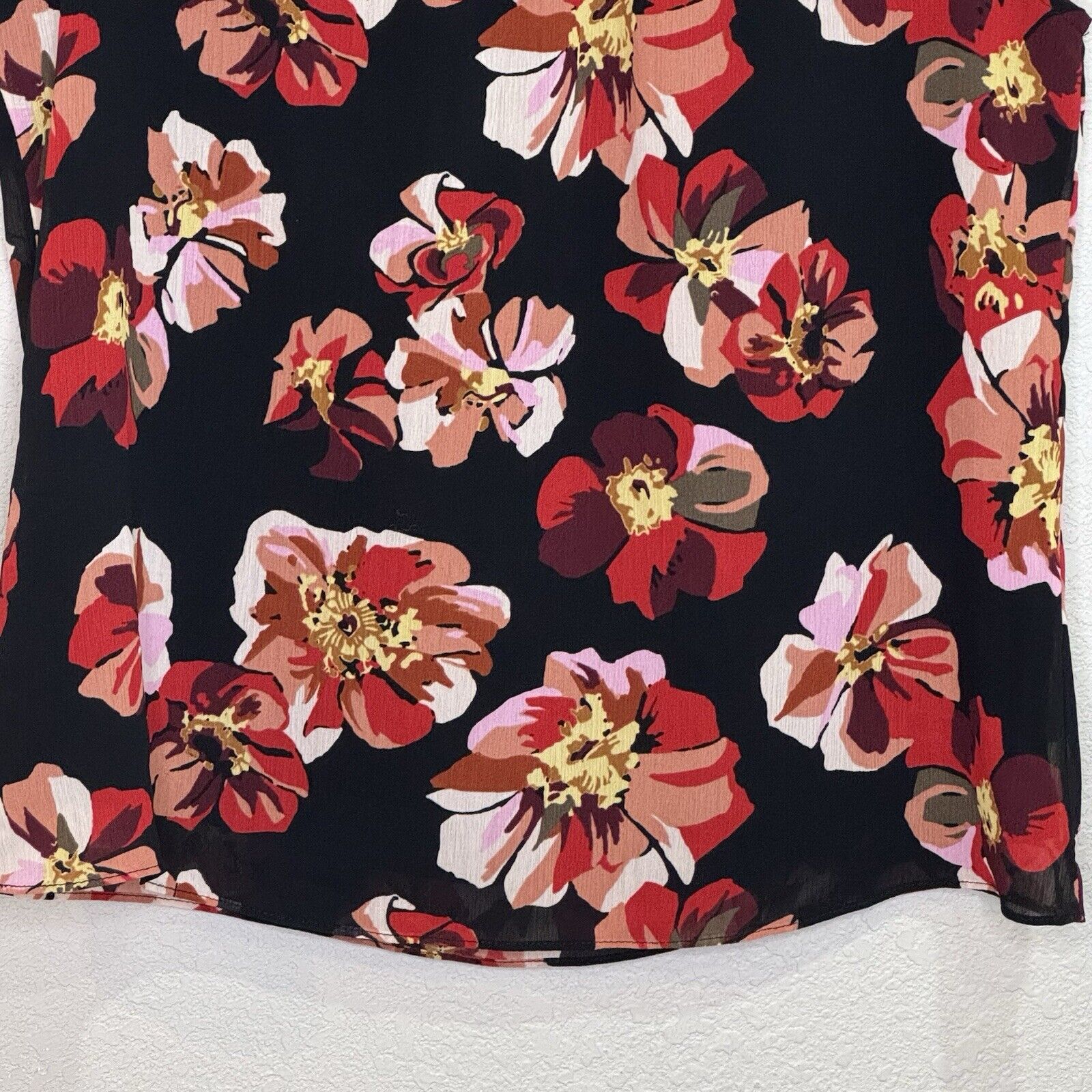 J. Crew Top Blouse Size XS Blooming Floral Smocked Neck Sleeveless - Flair - Style