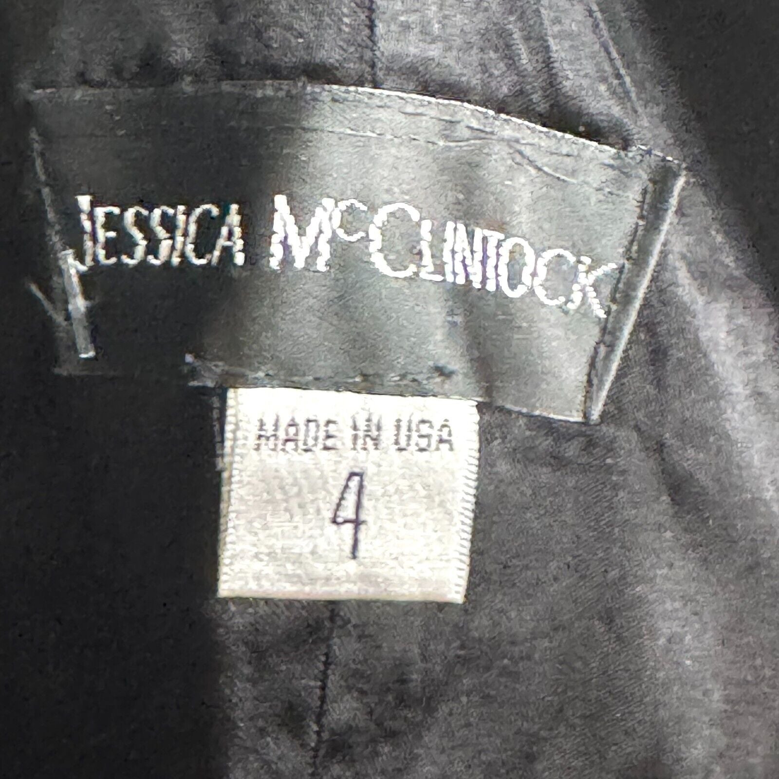 Jessica McClintock Black Dress Size 4 Satin Spaghetti Strap Tulle - Flair - Style