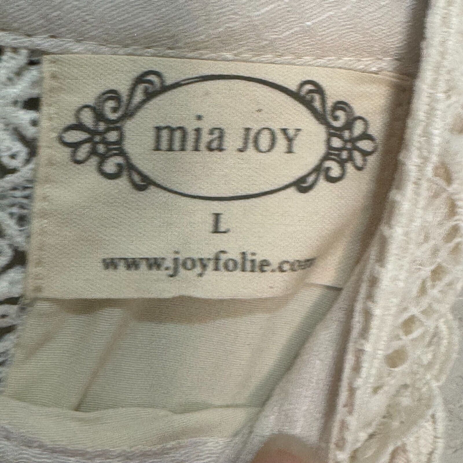 Joyfolie Sera Maxi Dress Size Large Ivory Halter Cottage Boho Prairie Western - Flair - Style