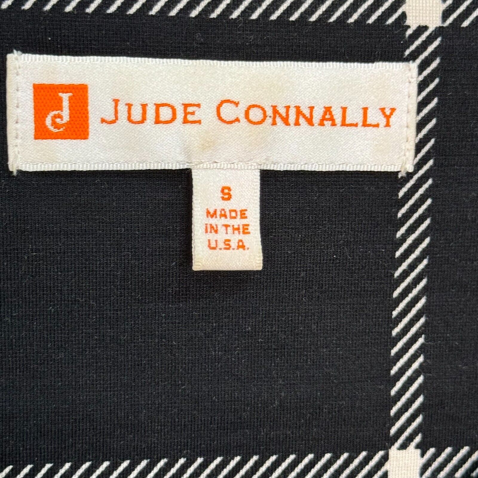 Jude Connally Shift Dress Size Small Kennedy Black White Windowpane - Flair - Style