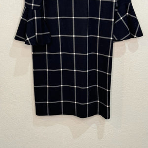 Jude Connally Shift Dress Size Small Kennedy Black White Windowpane - Flair - Style