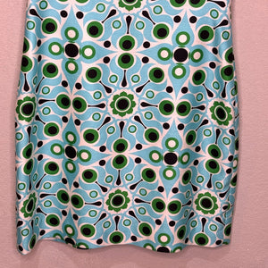 Kate Spade Solar Miriam Silk Sheath Dress Size 8 6 Blue Mod Geometric Wedding - Flair - Style
