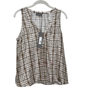 Kiln Pleat Front Tank Womens Small Silk Tie Dye Sleeveless Top - Flair - Style