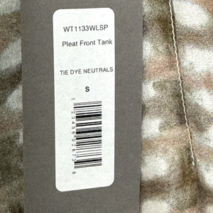 Kiln Pleat Front Tank Womens Small Silk Tie Dye Sleeveless Top - Flair - Style