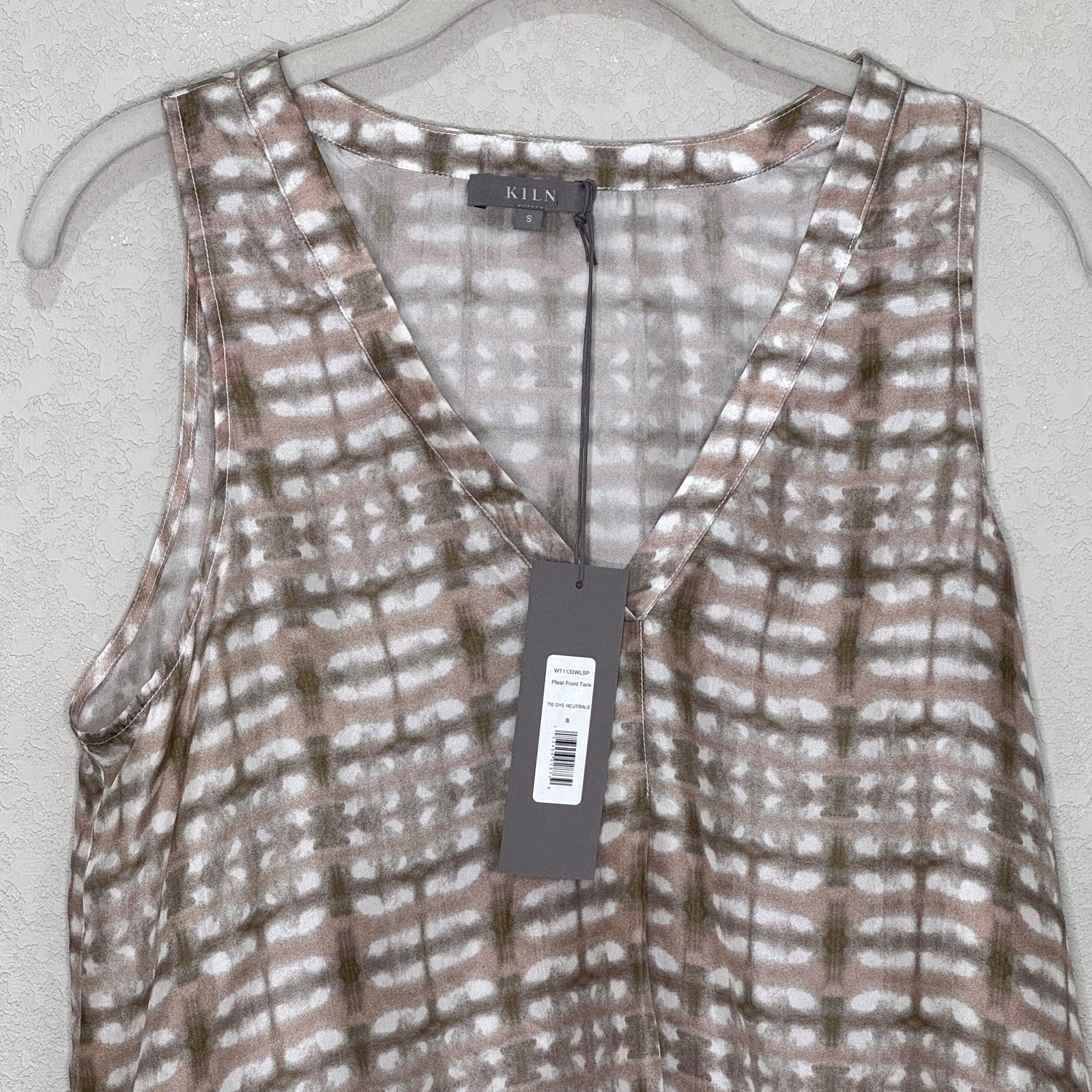 Kiln Pleat Front Tank Womens Small Silk Tie Dye Sleeveless Top - Flair - Style