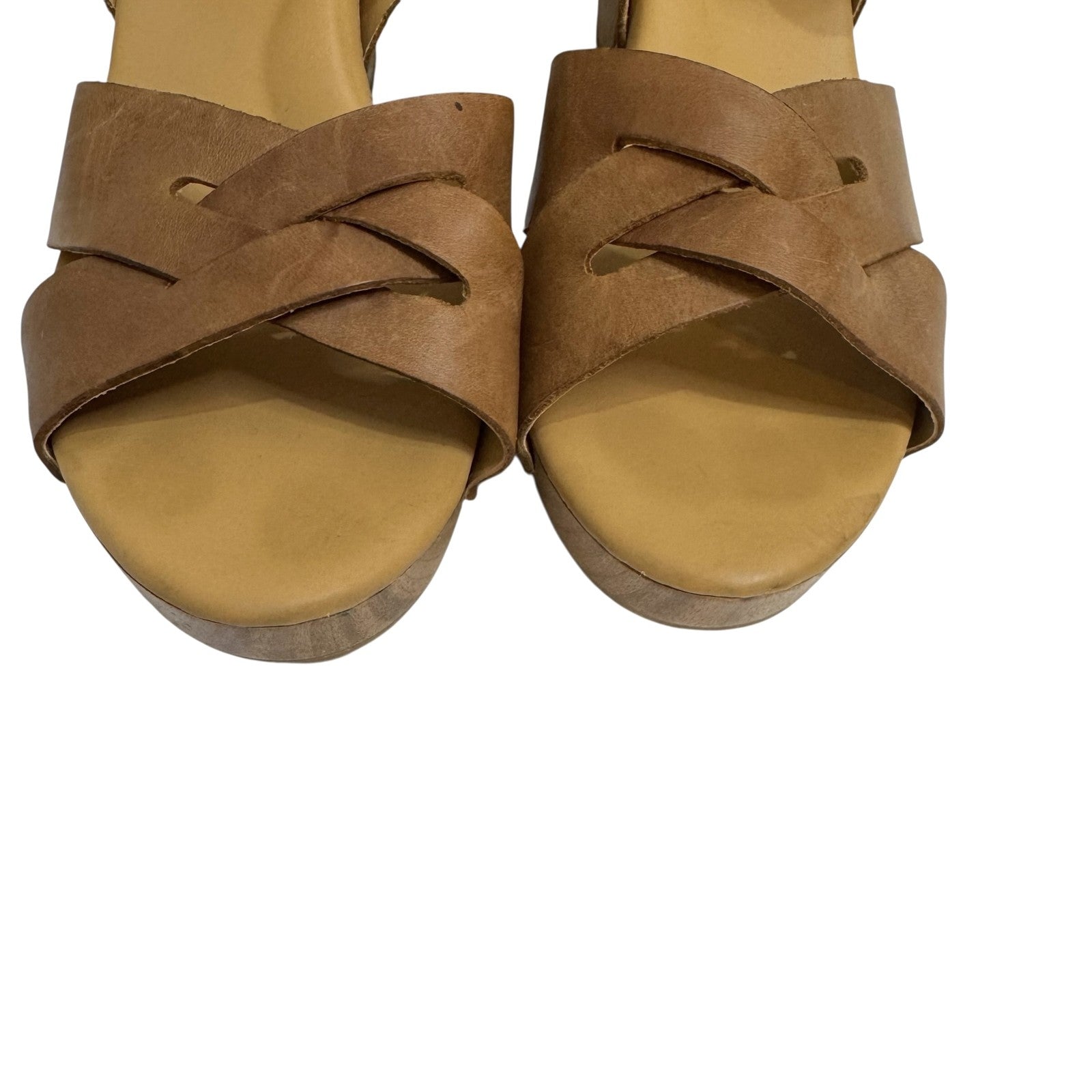 Korks Shoes Womens Size 10M Leather Strappy Sandal Block Heel Comfort - Flair - Style