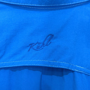 Kuhl Shirt Womens XL Blue Long Sleeve Nylon Performance Outdoor Hiking Roll Tab - Flair - Style