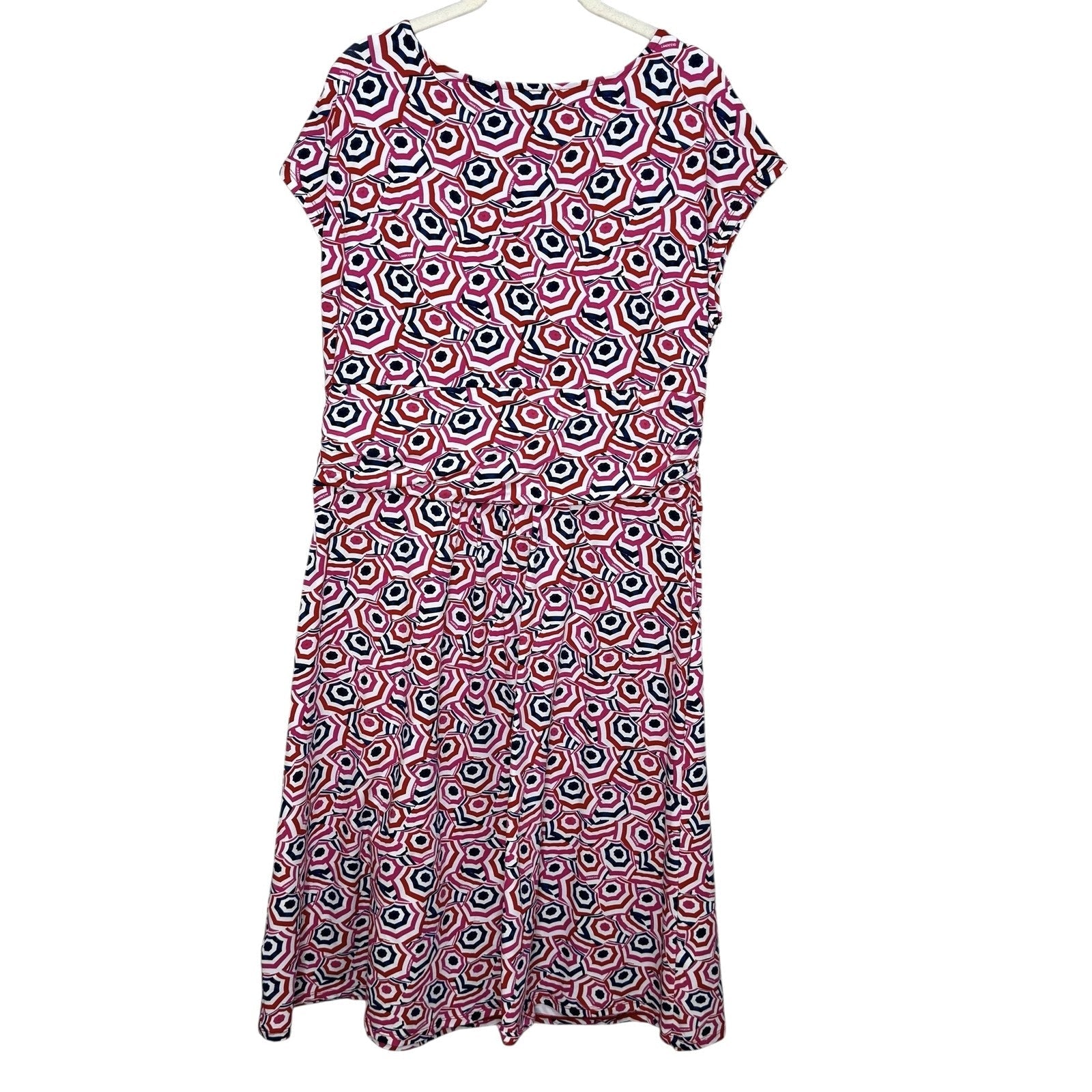 Lands End Dress | Size Large 14 - 16 | Umbrella Print - Flair - Style