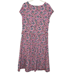 Lands End Dress | Size Large 14 - 16 | Umbrella Print - Flair - Style