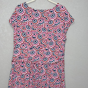 Lands End Dress | Size Large 14 - 16 | Umbrella Print - Flair - Style