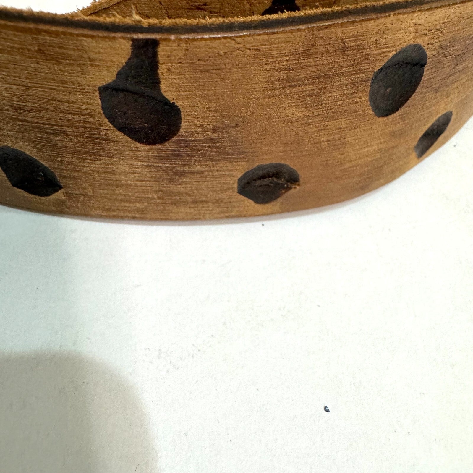 Leather 1.75" Wide Belt Size 36 Medium Brown Tooled - Flair - Style