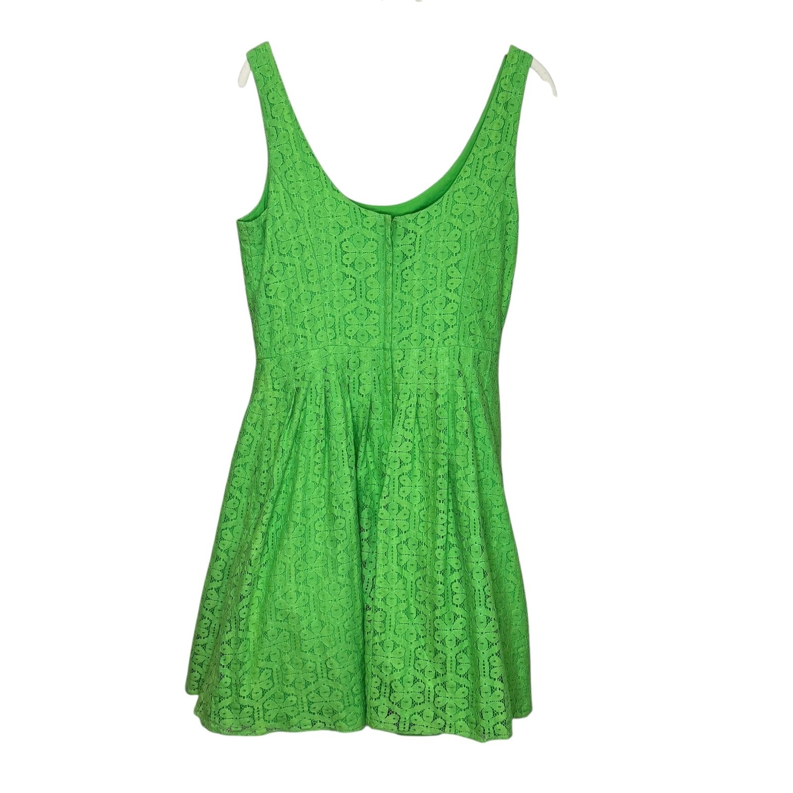 Lilly Pulitzer Dress Posey Daisy Lane 6 Green Lace Fit & Flare Sleeveless Party - Flair - Style