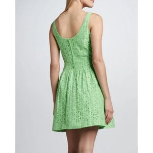 Lilly Pulitzer Dress Posey Daisy Lane 6 Green Lace Fit & Flare Sleeveless Party - Flair - Style
