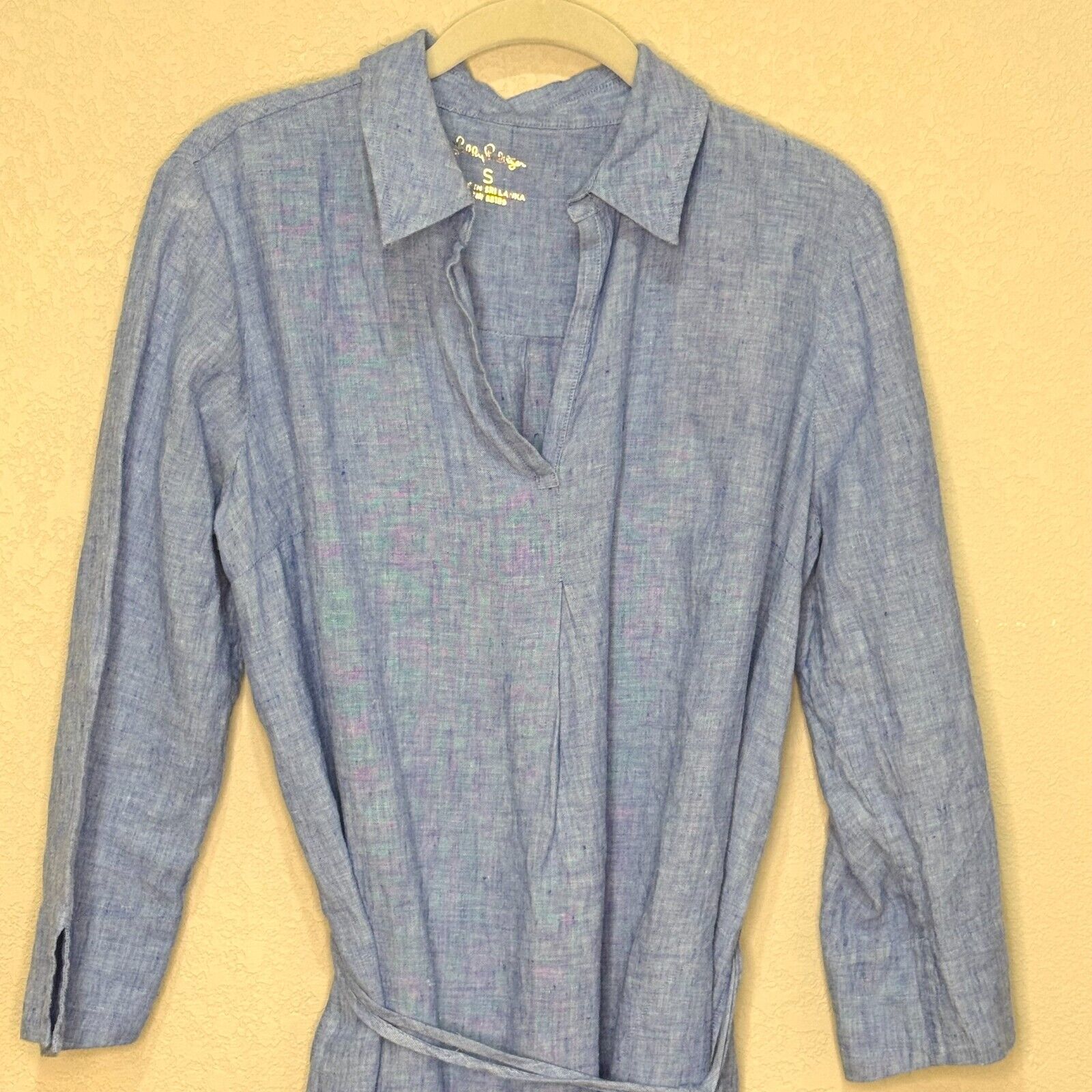 Lilly Pulitzer Pilar Tunic Linen Dress Size Small Beckon Blue Belt $218 - Flair - Style