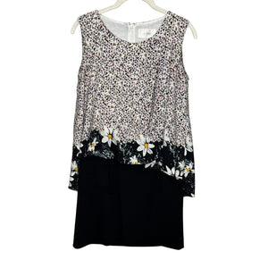 Line Dress Womens Small Floral Sleeveless Popover Daisy Print A - Line Summer - Flair - Style