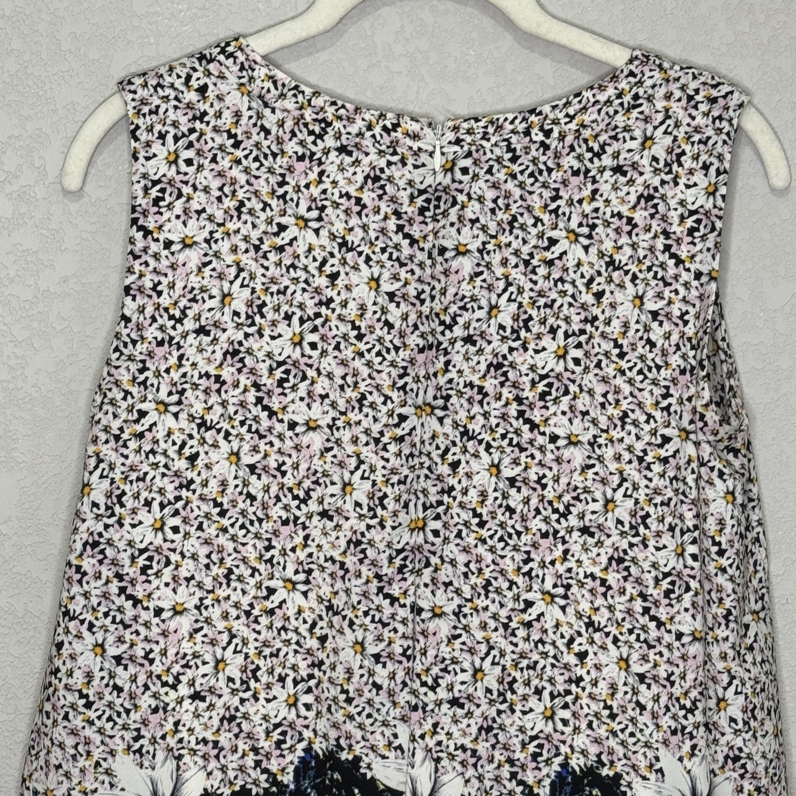 Line Dress Womens Small Floral Sleeveless Popover Daisy Print A - Line Summer - Flair - Style