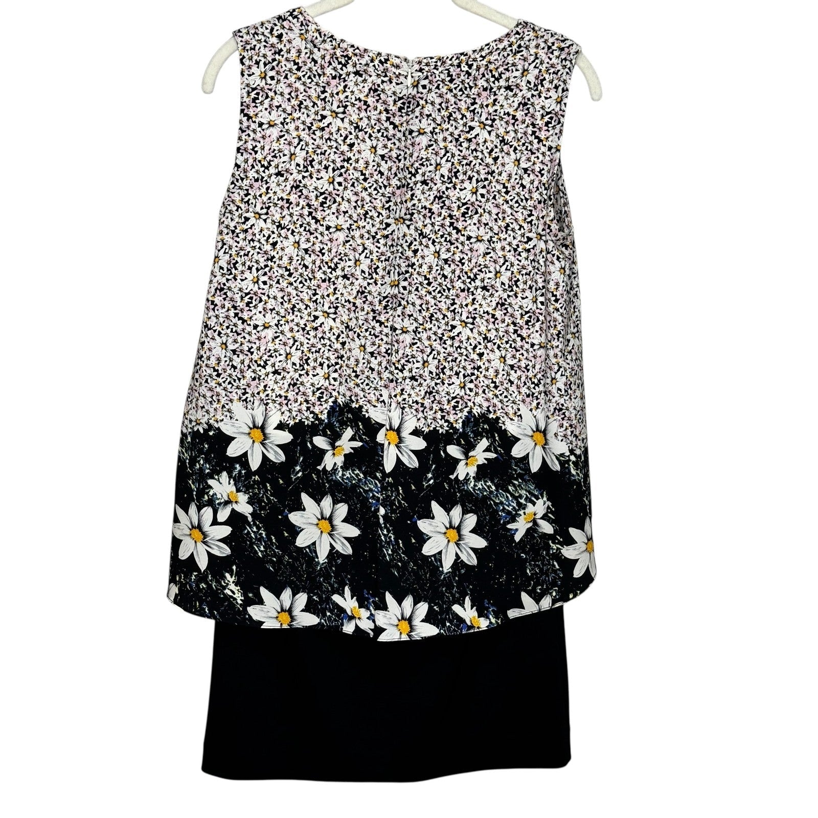 Line Dress Womens Small Floral Sleeveless Popover Daisy Print A - Line Summer - Flair - Style
