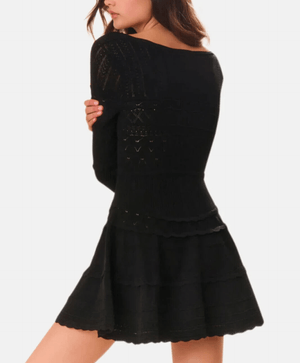 LoveShackFancy Dress Size Medium Black Pointelle Knit $495 - Flair - Style