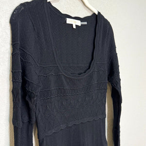 LoveShackFancy Dress Size Medium Black Pointelle Knit $495 - Flair - Style