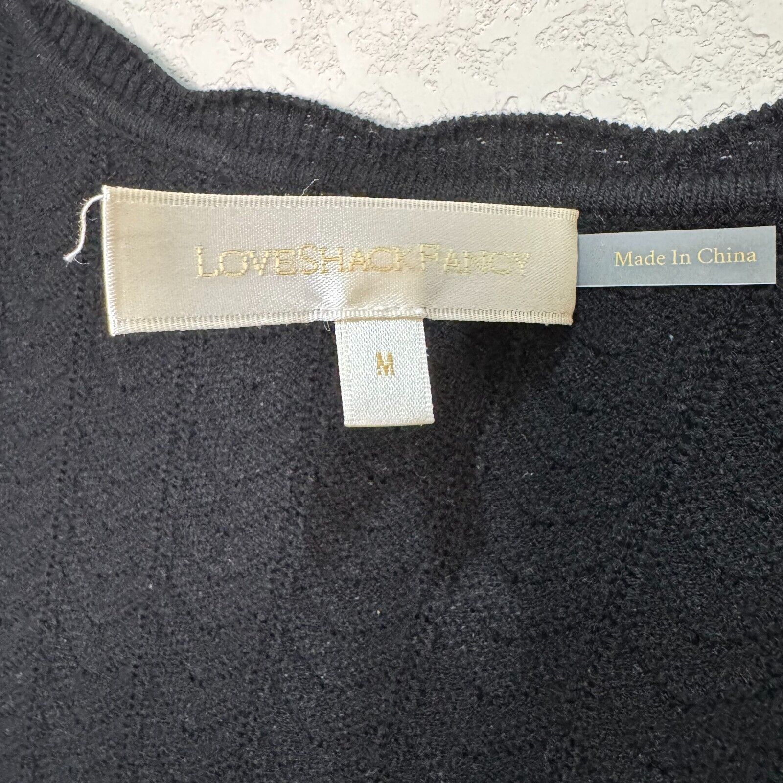 LoveShackFancy Dress Size Medium Black Pointelle Knit $495 - Flair - Style
