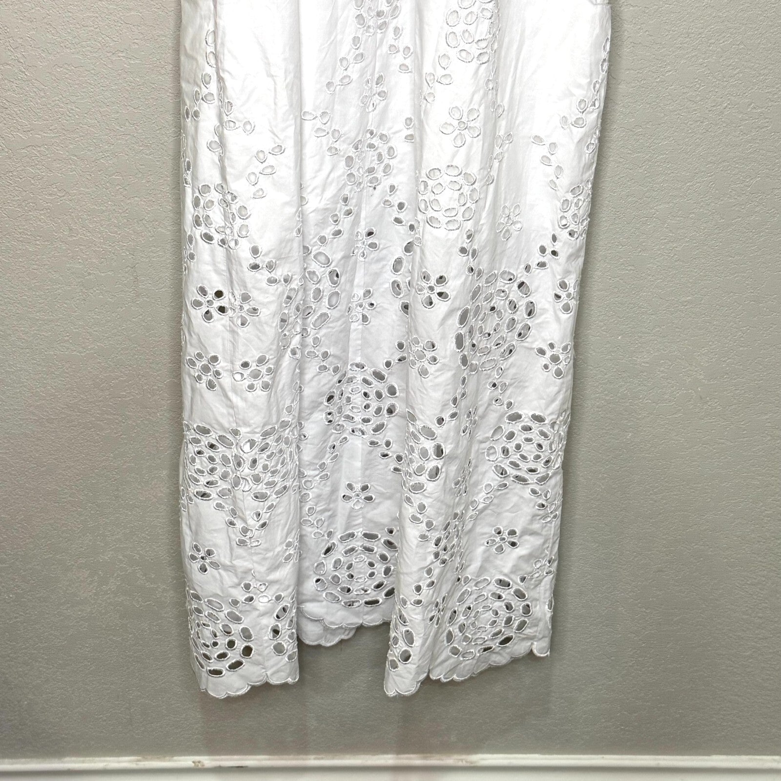 Madewell Embroidered Midi Dress Size 2 White Poplin NEW $168 Sun Dress Sundress - Flair - Style