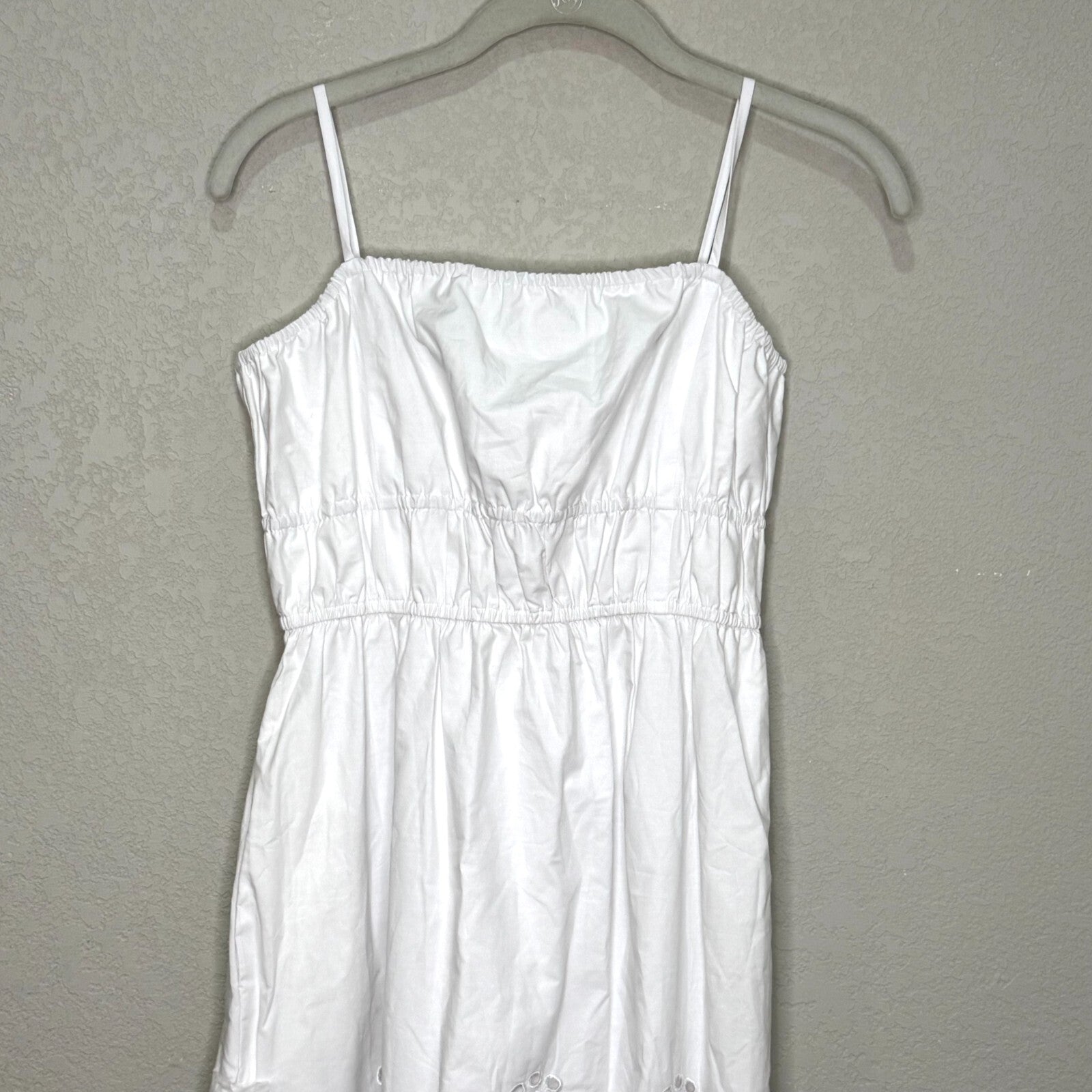 Madewell Embroidered Midi Dress Size 2 White Poplin NEW $168 Sun Dress Sundress - Flair - Style