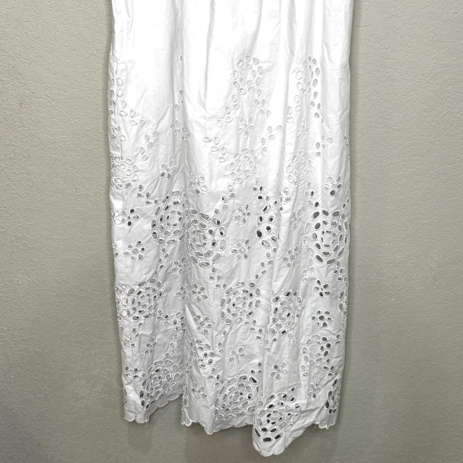 Madewell Embroidered Midi Dress Size 2 White Poplin NEW $168 Sun Dress Sundress - Flair - Style