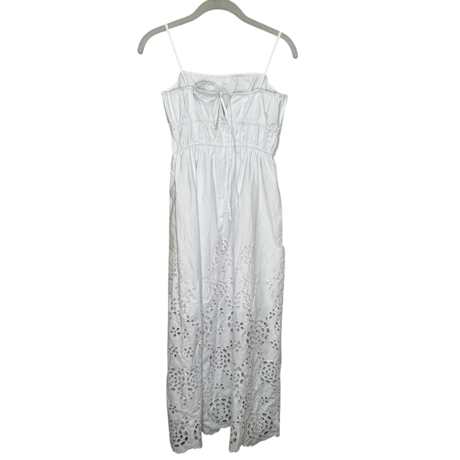 Madewell Embroidered Midi Dress Size 2 White Poplin NEW $168 Sun Dress Sundress - Flair - Style