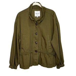 Madewell Jacket Size Medium $138 Green Highbury Military - Flair - Style