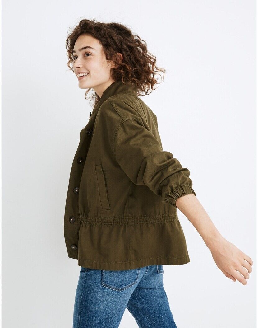 Madewell Jacket Size Medium $138 Green Highbury Military - Flair - Style