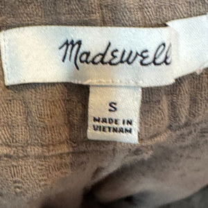 Madewell Waffle Pull - On High - Rise Straight Pants Size Small Color Castle Rock - Flair - Style