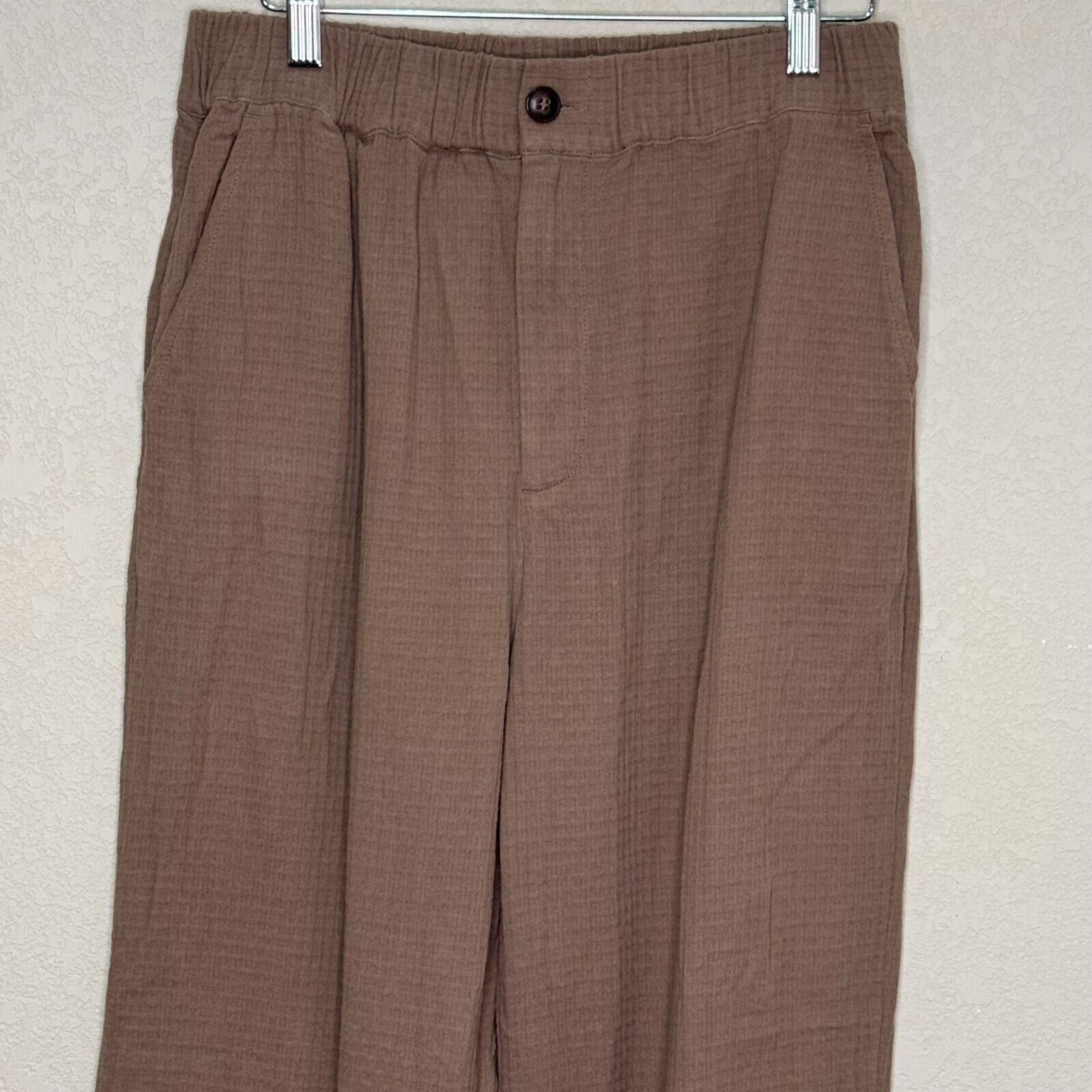 Madewell Waffle Pull - On High - Rise Straight Pants Size Small Color Castle Rock - Flair - Style