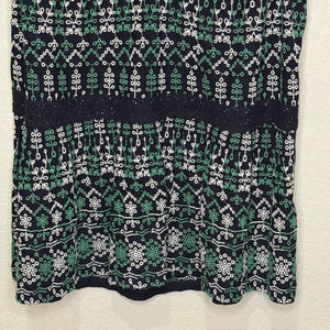 Maeve by Anthropologie Cammie Tank Top Large Black Green White Embroidered Boho - Flair - Style