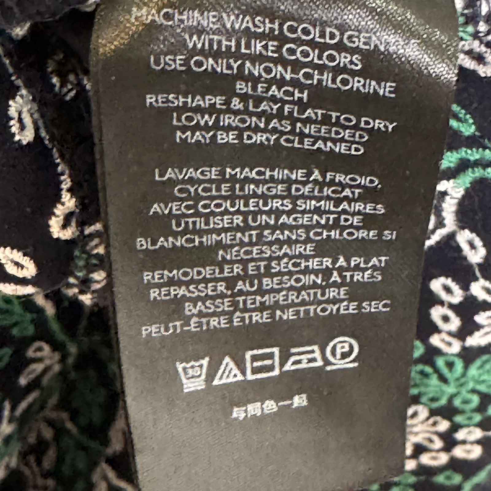 Maeve by Anthropologie Cammie Tank Top Large Black Green White Embroidered Boho - Flair - Style